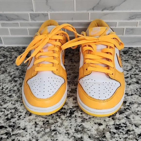 Nike Women's Sneakers Yellow and White - Picture 2 of 7